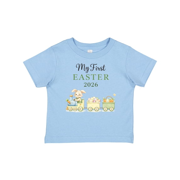 Inktastic My First Easter 2026 Train Boys or Girls Baby T-Shirt