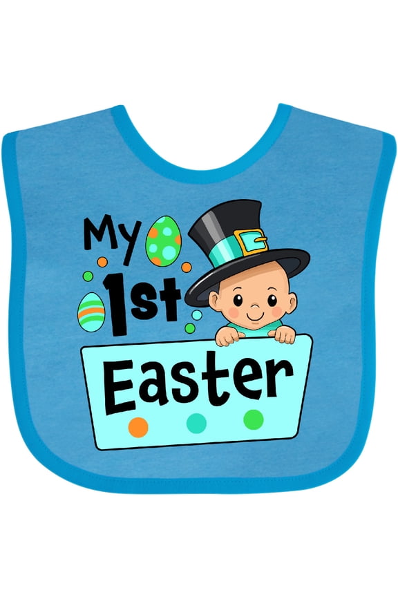 My First Easter Baby in Top Hat Boys or Girls Baby Bib