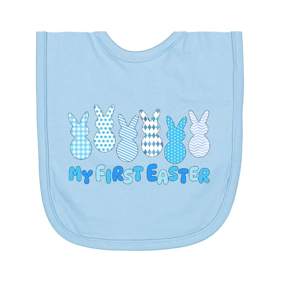 Inktastic My First Easter Blue Easter Bunnies Newborn Bib