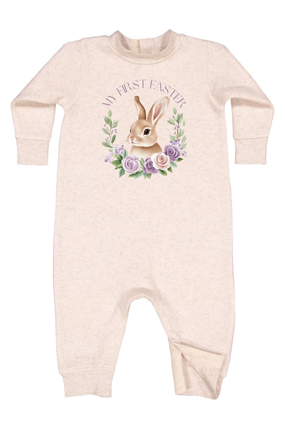 My First Easter Bunny Baby Fleece Romper