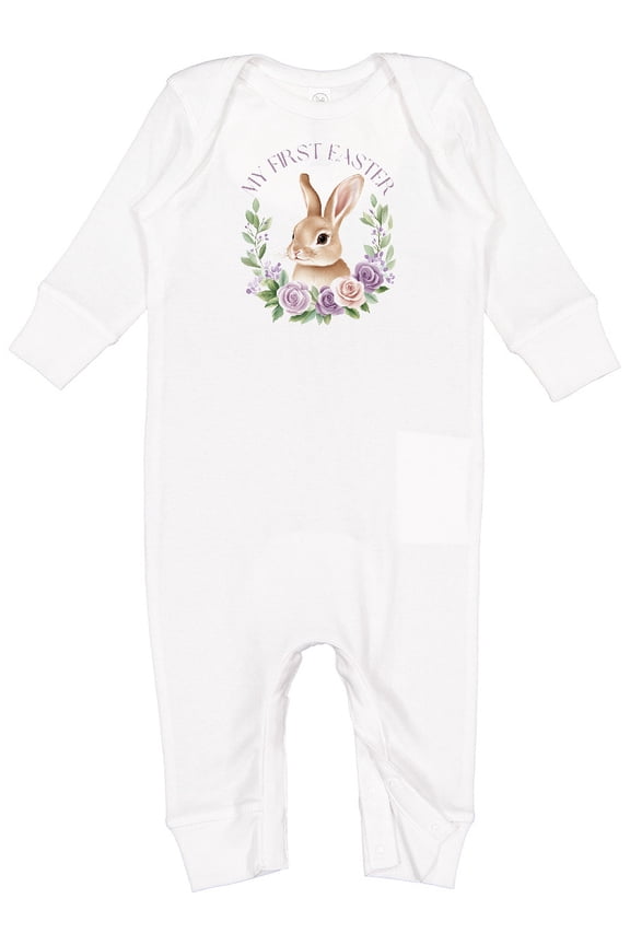 My First Easter Bunny Baby Romper Coveralls