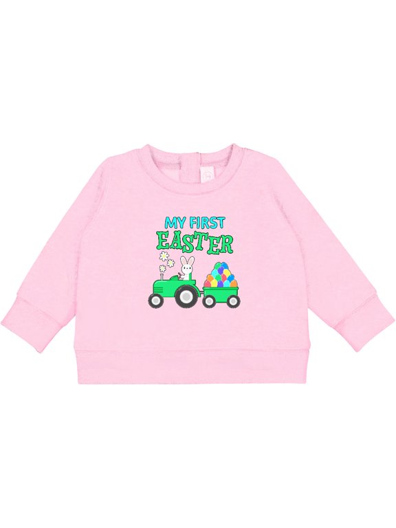 My First Easter Bunny and Tractor Baby Sweatshirt