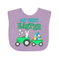 thumbnail image 1 of Inktastic My First Easter Bunny and Tractor Boys or Girls Baby Bib, 1 of 4