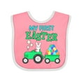 thumbnail image 1 of Inktastic My First Easter Bunny and Tractor Boys or Girls Baby Bib, 1 of 4