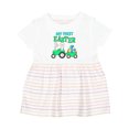 thumbnail image 1 of Inktastic My First Easter Bunny and Tractor Girls Baby Dress, 1 of 5