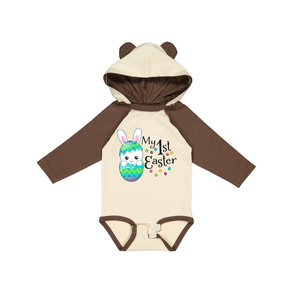 Inktastic My First Easter- Bunny in an Egg Boys or Girls Long Sleeve Baby Bodysuit