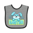 thumbnail image 1 of Inktastic My First Easter Cuddly Blue Bunny Boys or Girls Baby Bib, 1 of 4