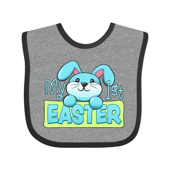 Inktastic My First Easter Cuddly Blue Bunny Boys or Girls Baby Bib