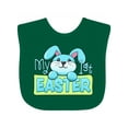 thumbnail image 1 of Inktastic My First Easter Cuddly Blue Bunny Boys or Girls Baby Bib, 1 of 4