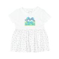 thumbnail image 1 of Inktastic My First Easter Cuddly Blue Bunny Girls Baby Dress, 1 of 5