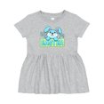 thumbnail image 1 of Inktastic My First Easter Cuddly Blue Bunny Girls Baby Dress, 1 of 5