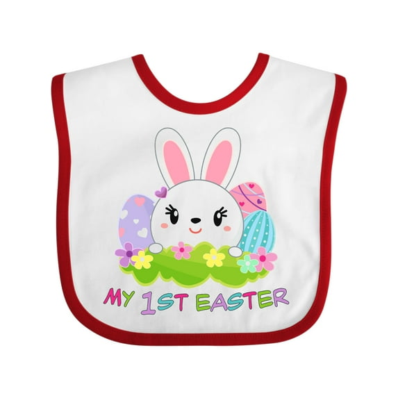 Inktastic My First Easter Cute Bunny with Eggs Boys or Girls Baby Bib