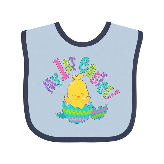 Inktastic My First Easter Cute Chick Just Hatched Boys or Girls Baby Bib
