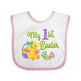 thumbnail image 1 of Inktastic My First Easter Cute Chick and Eggs Boys or Girls Baby Bib, 1 of 4