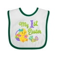 thumbnail image 1 of Inktastic My First Easter Cute Chick and Eggs Boys or Girls Baby Bib, 1 of 4