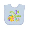 thumbnail image 1 of Inktastic My First Easter Cute Chick and Eggs Boys or Girls Baby Bib, 1 of 4