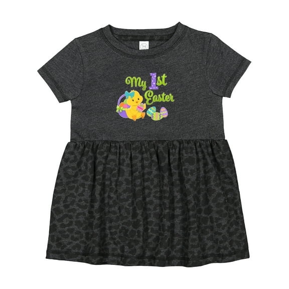 Inktastic My First Easter Cute Chick and Eggs Girls Baby Dress