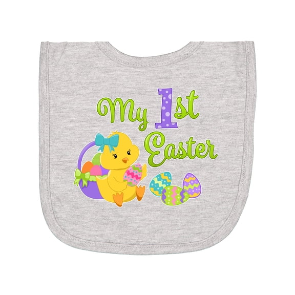 Inktastic My First Easter Cute Chick and Eggs Newborn Bib