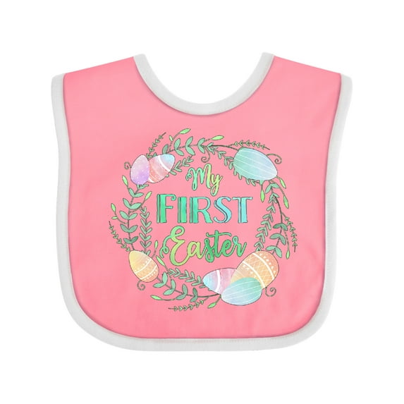 Inktastic My First Easter Pastel Colored Wreath Boys or Girls Baby Bib