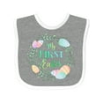 thumbnail image 1 of Inktastic My First Easter Pastel Colored Wreath Boys or Girls Baby Bib, 1 of 4