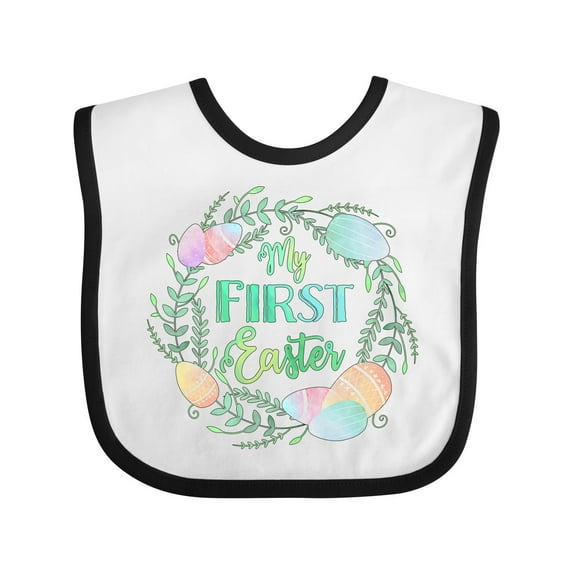 Inktastic My First Easter Pastel Colored Wreath Boys or Girls Baby Bib