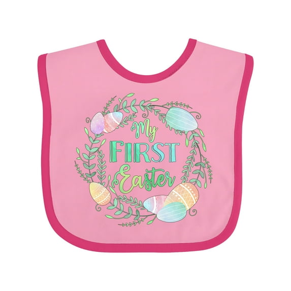 Inktastic My First Easter Pastel Colored Wreath Boys or Girls Baby Bib