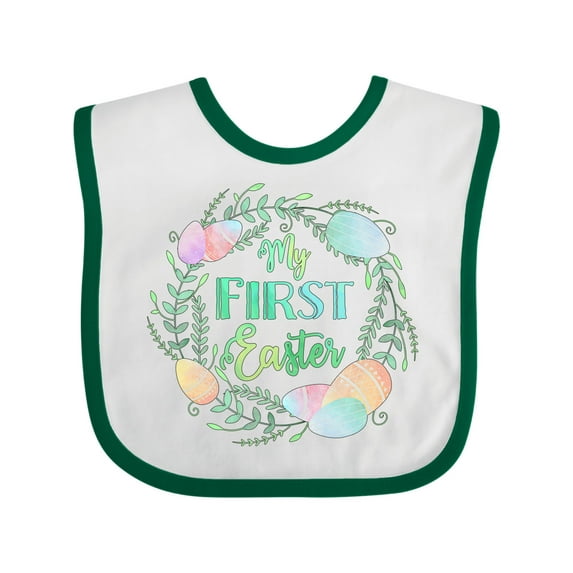 Inktastic My First Easter Pastel Colored Wreath Boys or Girls Baby Bib