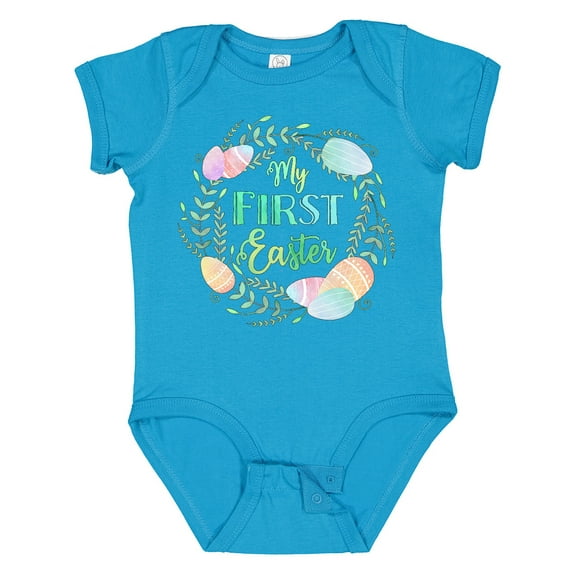 Inktastic My First Easter Pastel Colored Wreath Boys or Girls Baby Bodysuit
