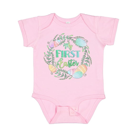 Inktastic My First Easter Pastel Colored Wreath Boys or Girls Baby Bodysuit