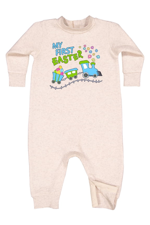 My First Easter Train Baby Fleece Romper