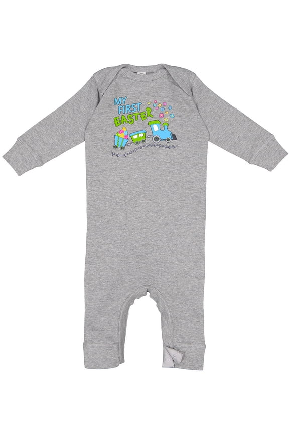 My First Easter Train Baby Romper Coveralls