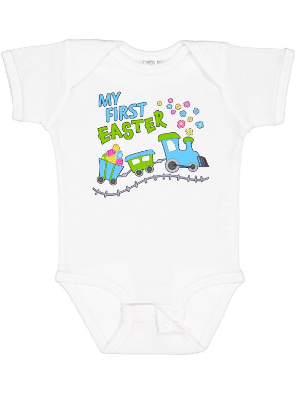 My First Easter Train Boys or Girls Baby Bodysuit