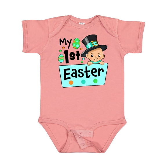 Inktastic My First Easter- baby in top hat Boys or Girls Baby Bodysuit