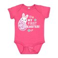 thumbnail image 1 of Inktastic My First Easter with Bunny Behind Egg Girls Baby Bodysuit, 1 of 5