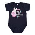 thumbnail image 1 of Inktastic My First Easter with Bunny Behind Egg Girls Baby Bodysuit, 1 of 5