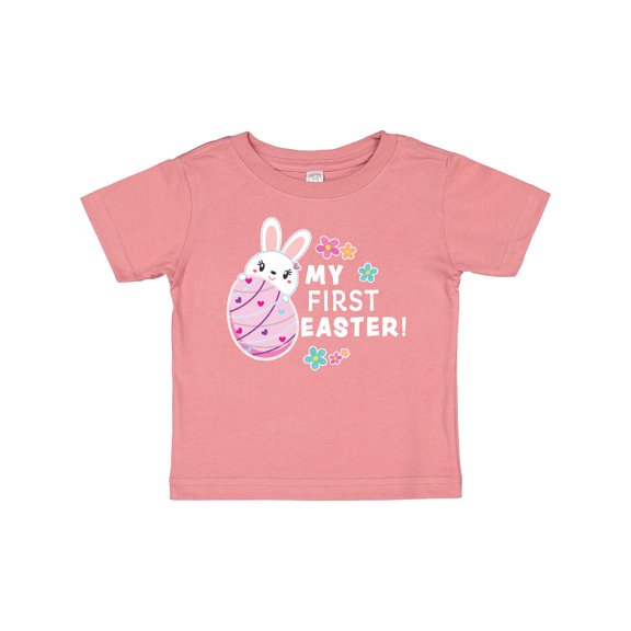 Inktastic My First Easter with Bunny Behind Egg Girls Baby T-Shirt