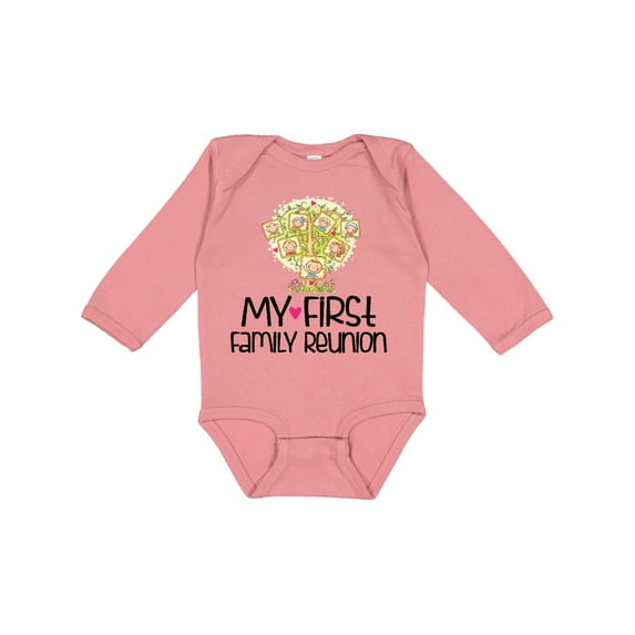Inktastic My First Family Reunion Boys or Girls Long Sleeve Baby Bodysuit