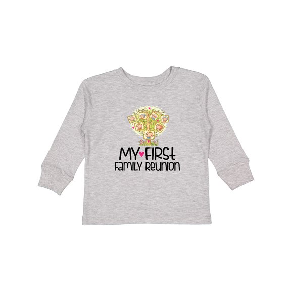 Inktastic My First Family Reunion Boys or Girls Long Sleeve Toddler T-Shirt