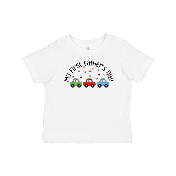 Inktastic My First Fathers Day with Red, Blue, and Green Cars Boys or Girls Baby T-Shirt
