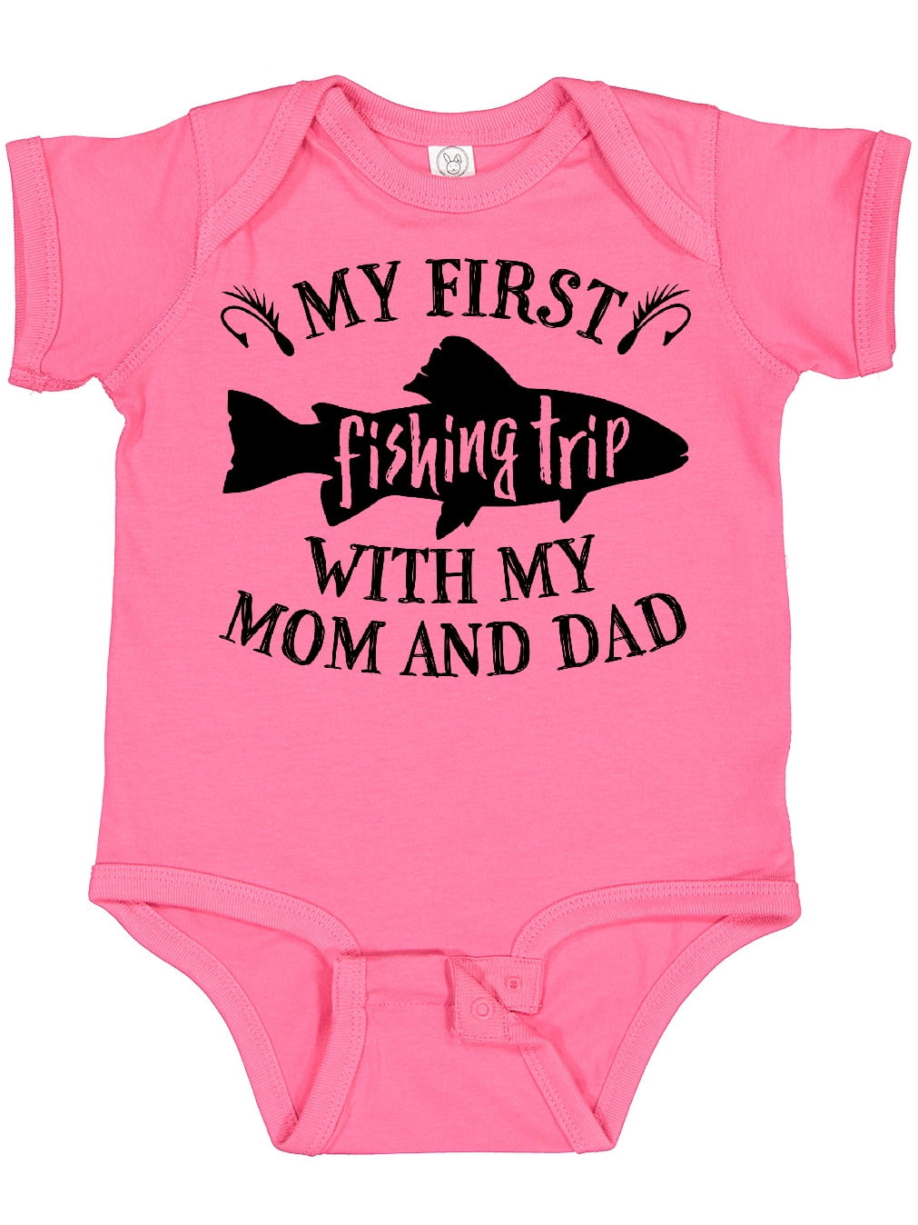 Inktastic Girls Fishing with Daddy Girls Baby Bodysuit 