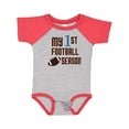 thumbnail image 1 of Inktastic My First Football Season Boys or Girls Baby Bodysuit, 1 of 5
