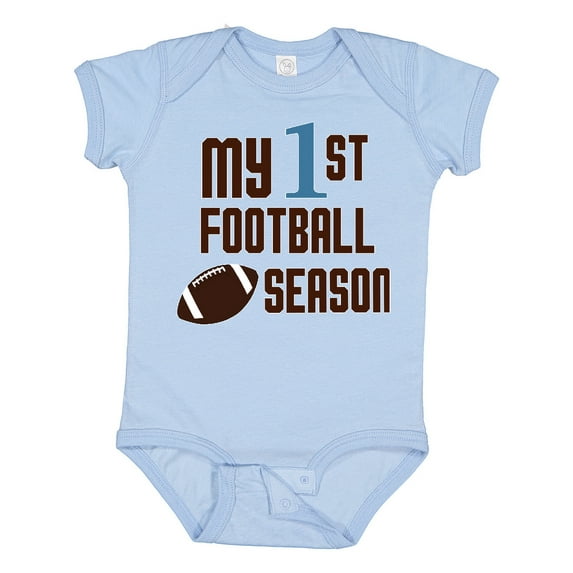 Inktastic My First Football Season Boys or Girls Baby Bodysuit