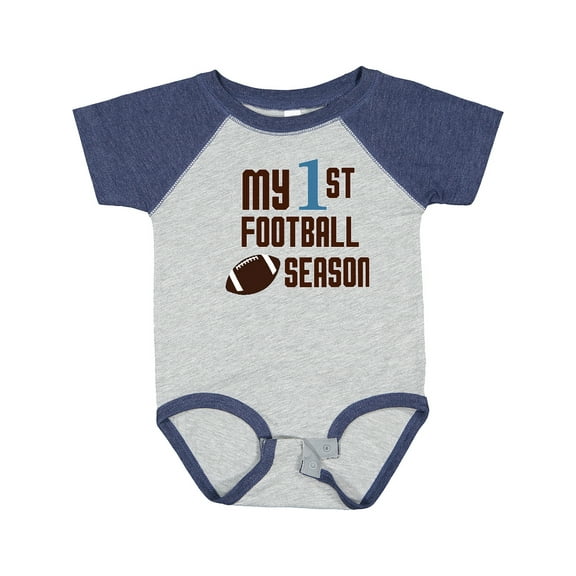Inktastic My First Football Season Boys or Girls Baby Bodysuit