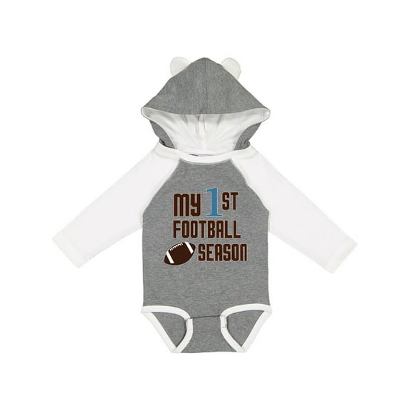 Inktastic My First Football Season Boys or Girls Long Sleeve Baby Bodysuit
