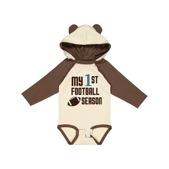 Inktastic My First Football Season Boys or Girls Long Sleeve Baby Bodysuit