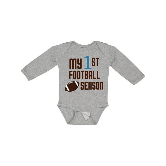 Inktastic My First Football Season Boys or Girls Long Sleeve Baby Bodysuit