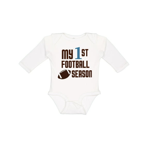 Inktastic My First Football Season Boys or Girls Long Sleeve Baby Bodysuit