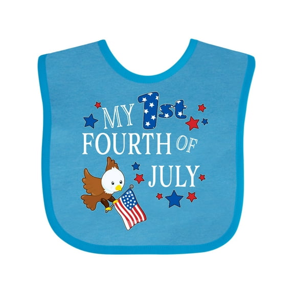 Inktastic My First Fourth of July Eagle Boys or Girls Baby Bib