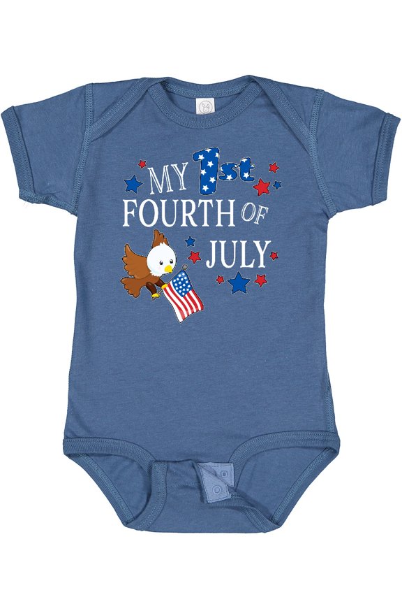 My First Fourth of July Eagle Boys or Girls Baby Bodysuit