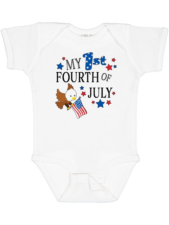 My First Fourth of July- Eagle Boys or Girls Baby Bodysuit